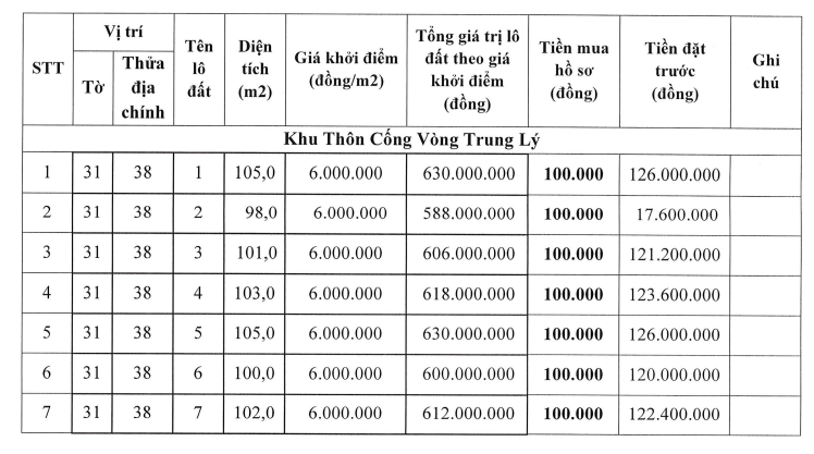 Ninh Bình đấu giá 18 lô đất tại xã Quang Hưng - Ảnh 1.