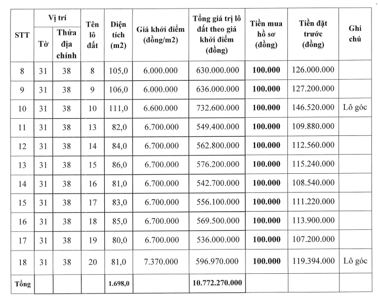 Ninh Bình đấu giá 18 lô đất tại xã Quang Hưng - Ảnh 2.