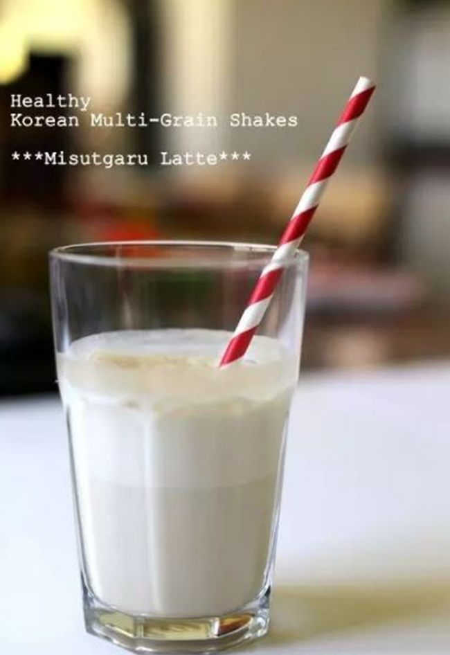 Sữa Misugaru (Hàn Quốc) Giàu protein và ngọt ngào, thức uống từ hạt này xuất hiện rất nhiều ở mọi quán café hay tiệm ăn tại Hàn Quốc.