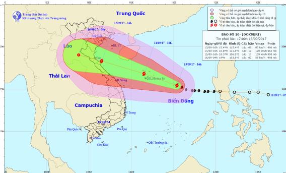 Tin mới nhất về cơn bão số 10 - Doksuri 