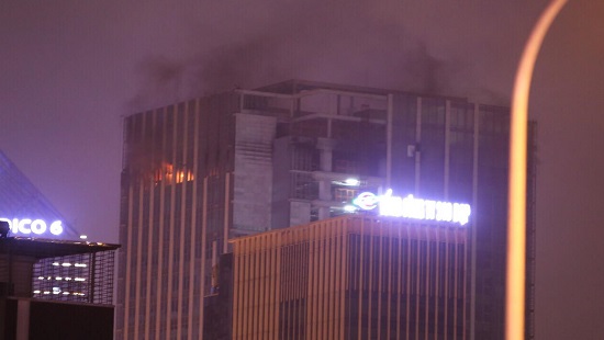 Cháy lớn tại tòa nhà MB Grand Tower trên đường Lê Văn Lương
