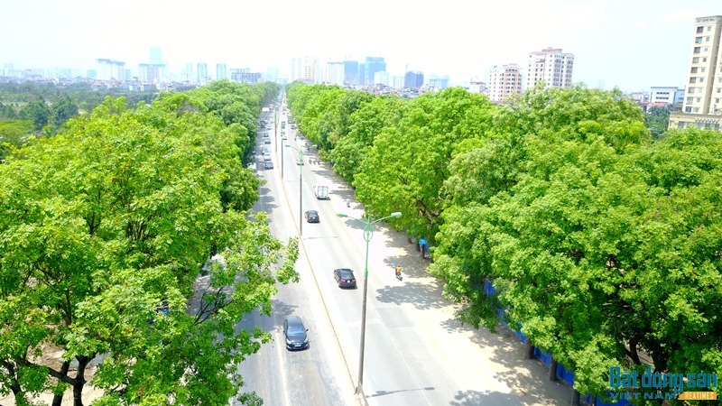 Hình ảnh mướt màu xanh của đường Phạm Văn Đồng trước tháng 10/2017.