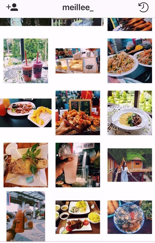 Instagram cá nhân của Linh review về đồ ăn sau chuyến đi Thái Lan