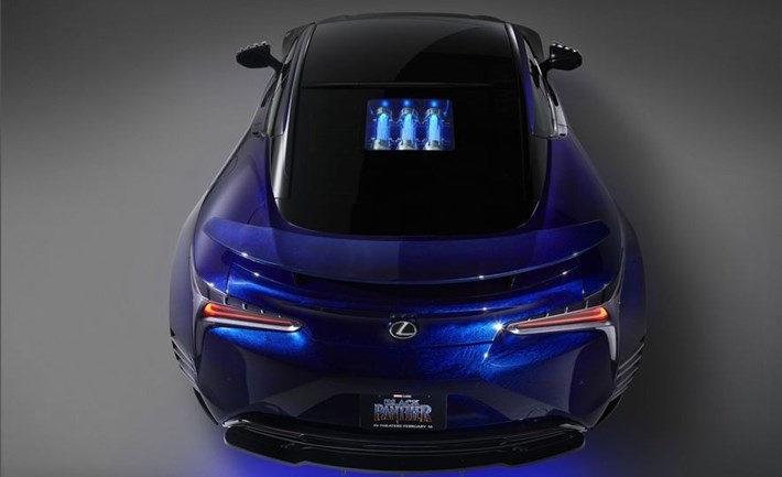 Ngắm phiên bản độc nhất Lexus LC500 Black Panther với mặt nạ siêu anh hùng Marvel