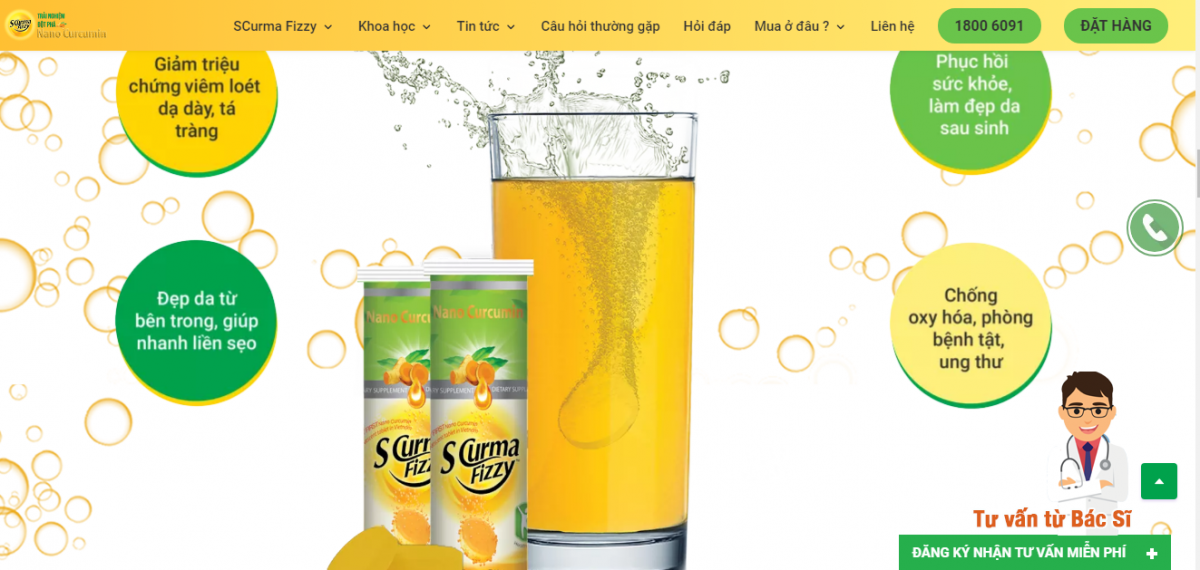 Viên sủi Scurma Fizzy được quảng cáo thần thánh hóa hơn cả thuốc