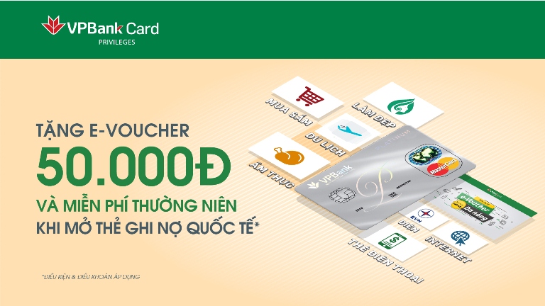 VPBank tổ chức chương trình ưu đãi hấp dẫn dành riêng cho khách hàng mở thẻ ghi nợ quốc tế.