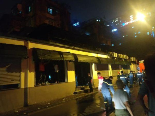 Hiện trường sau khi xảy ra vụ hỏa hoạn