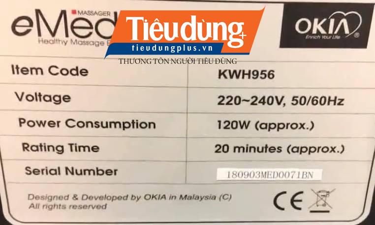 Sản phẩm chỉ có tem mác bằng tiếng Anh, không có nhãn phụ tiếng Việt.