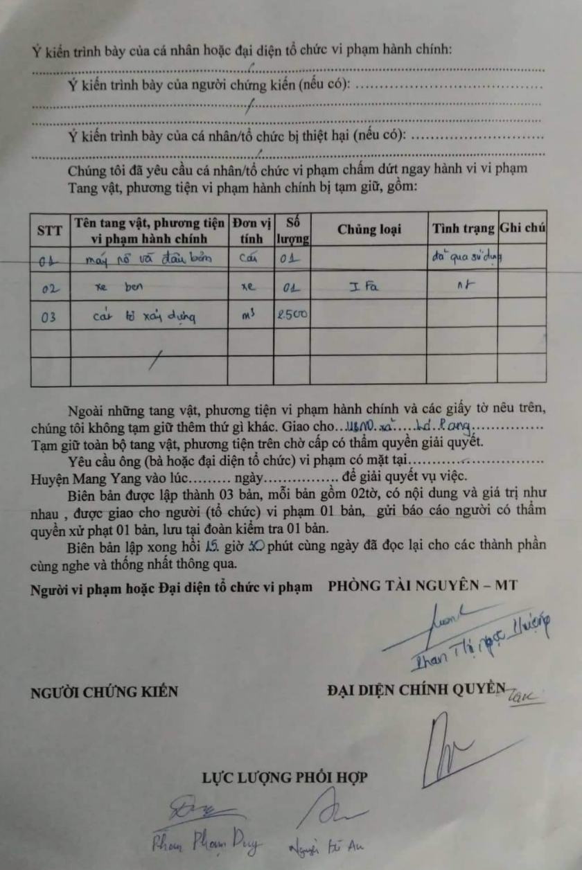 Gia Lai: Cần làm rõ việc khai thác cát trái phép trên địa bàn xã Lơ Pang