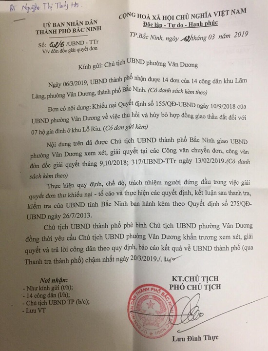 Vân Dương – Bắc Ninh: Chủ tịch UBND phường cưỡng chế công trình xây dựng trái luật?