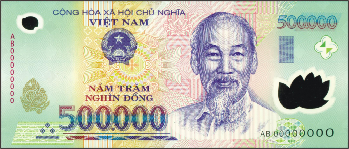 Tiền mệnh giá 500 nghìn thật với các đặc điểm nhận dạng sắc nét và tinh tế.