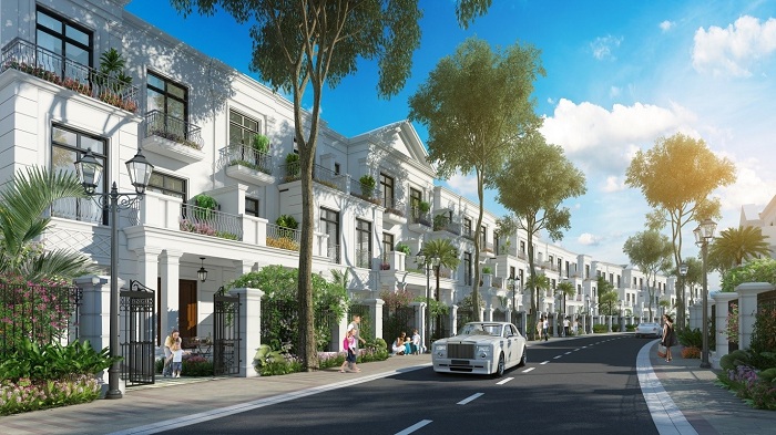 Nhà vườn phong cách Hy Lạp tại Vinhomes Riverside – The Harmony. (Hình ảnh minh họa