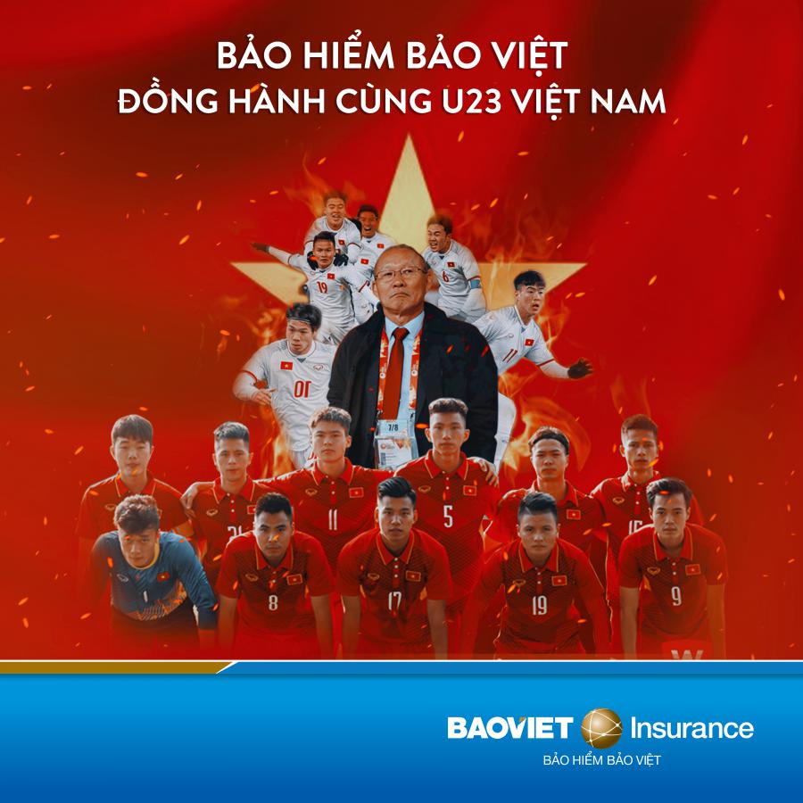 Bảo hiểm Bảo Việt đồng hành cùng U23 Việt Nam.