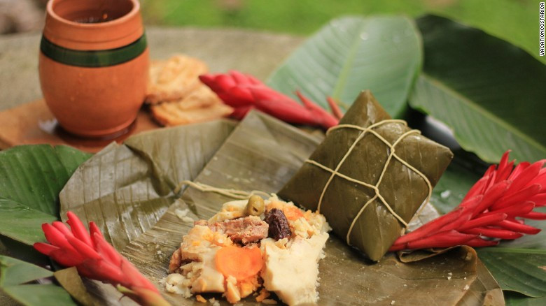 Tamales món ăn giáng sinh truyền thống của Costa Rica