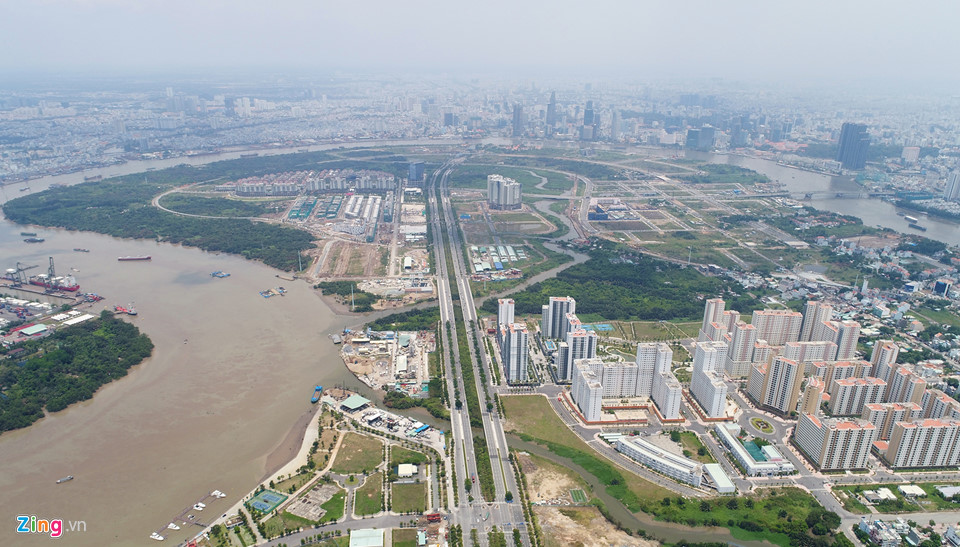 Theo quy hoạch 1/2.000 được duyệt, khu trung tâm mới của TP.HCM thuộc địa bàn các phường An Khánh, Thủ Thiêm, An Lợi Đông và một phần phường Bình An, Bình Khánh.