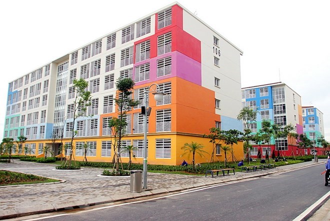 Housing blocks for workers of the Samsung mobile phone factory in Thai Nguyen province. (Photo: VNA)