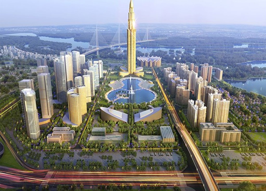A graphic image of a mega smart city project that spans 272 hectares in Dong Anh district, Hanoi. (Source: Twitter)