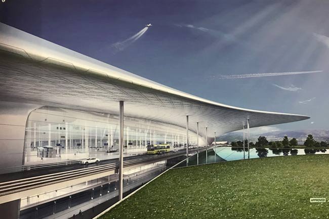 An artist's impression of the passenger terminal of the Long Thanh International Airport project in the southern province of Dong Nai.