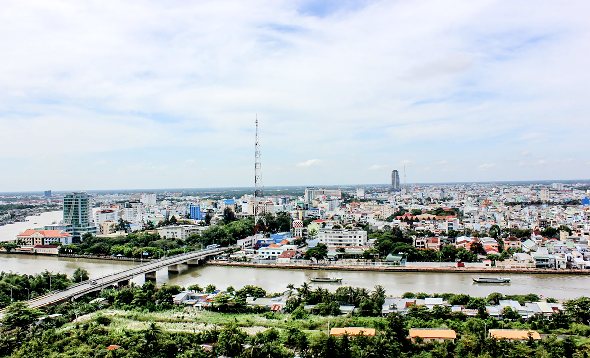 An aerial view of Can Tho city. (Photo: baocantho.com.vn)