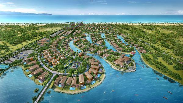 Villas will be built around lagoons.