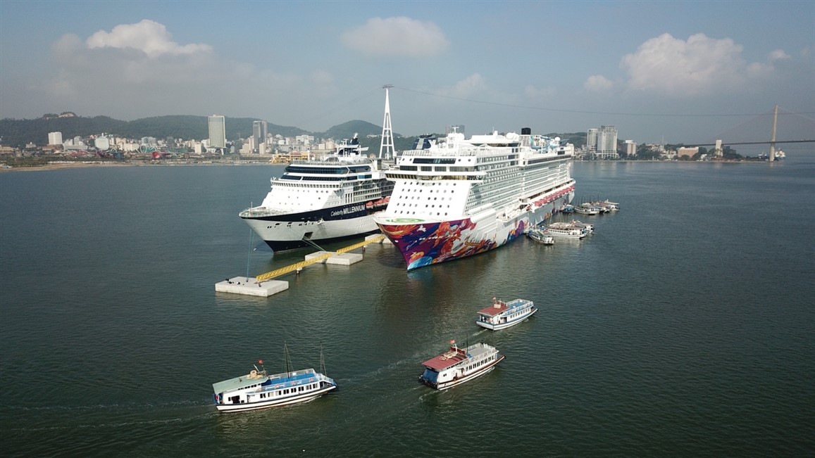 Ha Long international tourist ship port.
