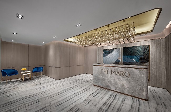 The Marq emanates excellence and opulence, right from the reception lounge.