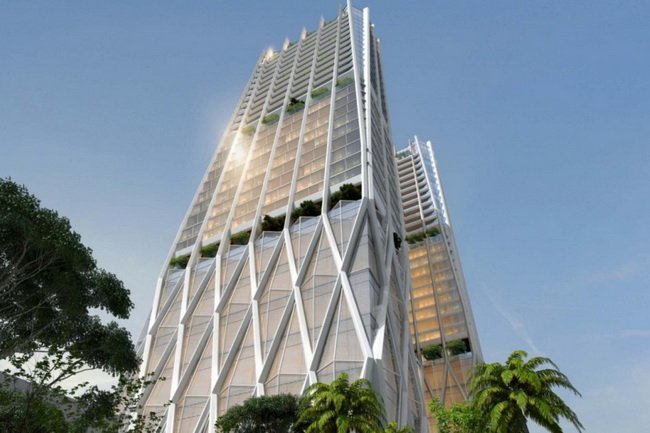 An artist’s impression of a SaigonTel property project on Nguyen Tat Thanh Street in HCMC’s District 4. (Photo: Hung Le)
