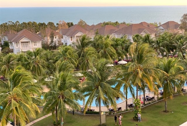 Photo shows real estate projects surrounding Sealinks Villa Mui Ne in Phan Thiet city, Binh Thuan province. (Photo: VNS)