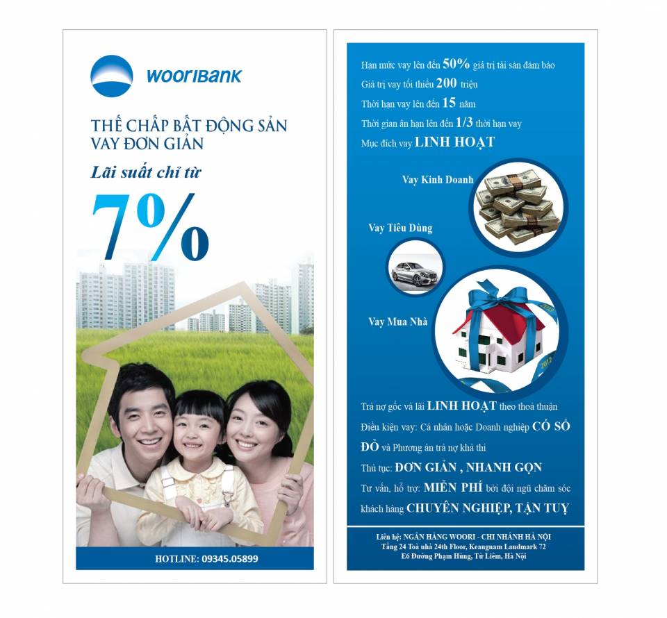 A flyer introducing Woori Bank’s mortgage program.