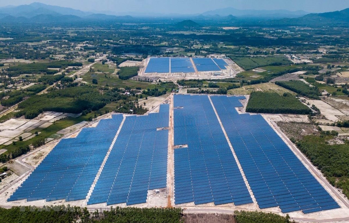 The view of Cat Hiep Solar Power Plant at Cat Hiep Commune in Binh Dinh Province's Phu Cat District. (Photo: VNA)