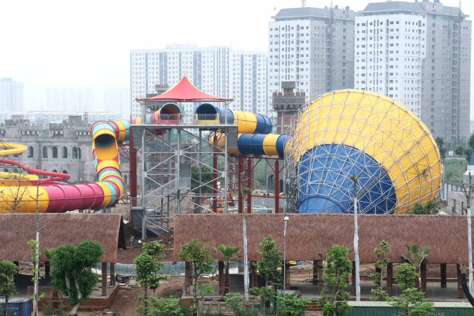 Overview of Thanh Ha water park. (Photo: Thuy Chi)