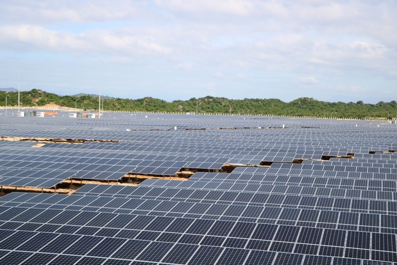 A solar power plant in Ninh Thuan province.