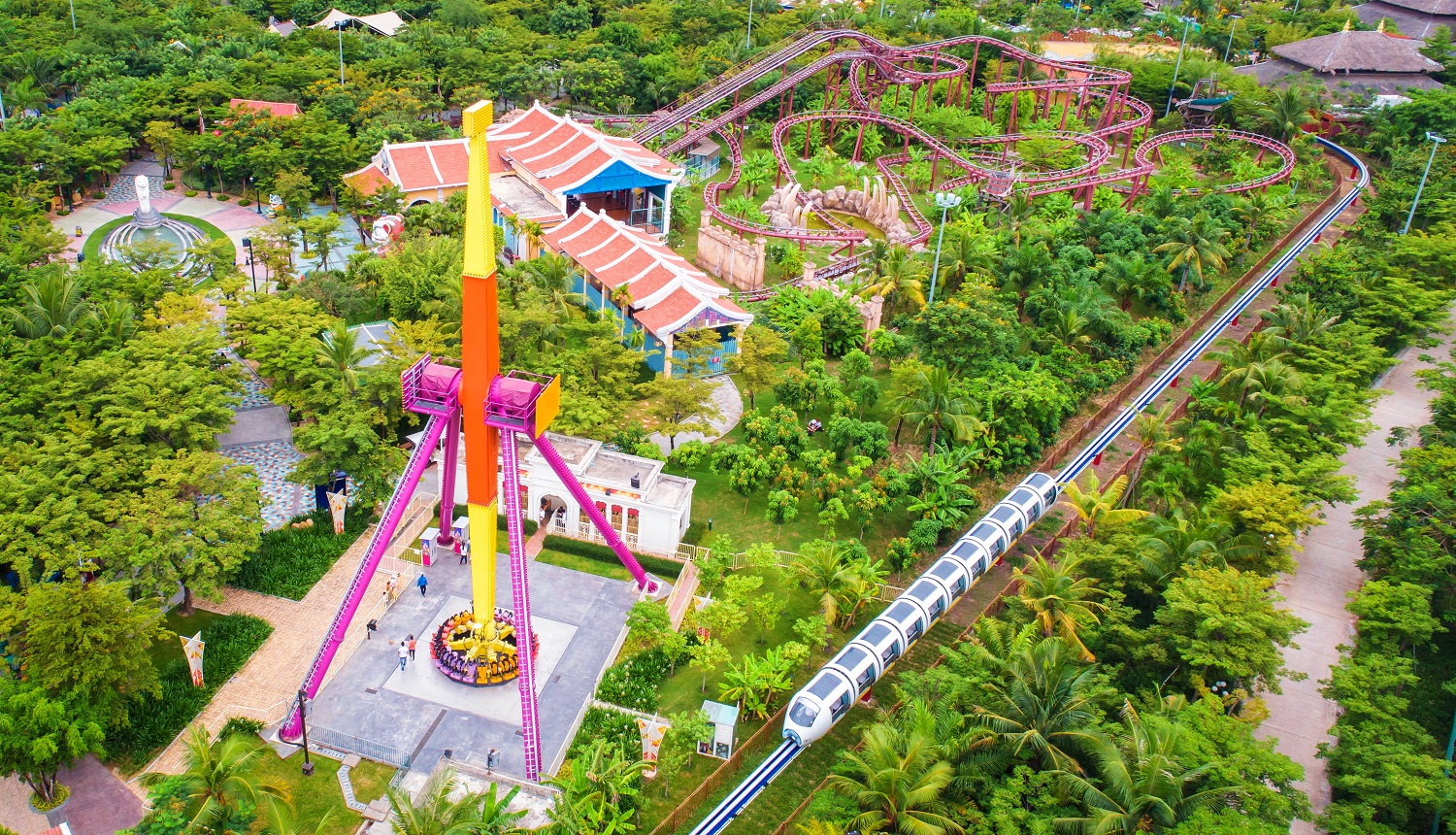 The theme park at Sun World Danang Wonders.