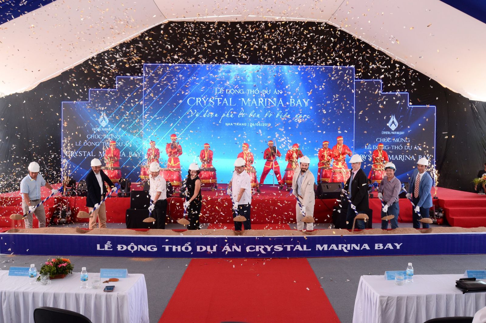 The groundbreaking ceremony of Crystal Marina Bay complex on May 26, 2019.