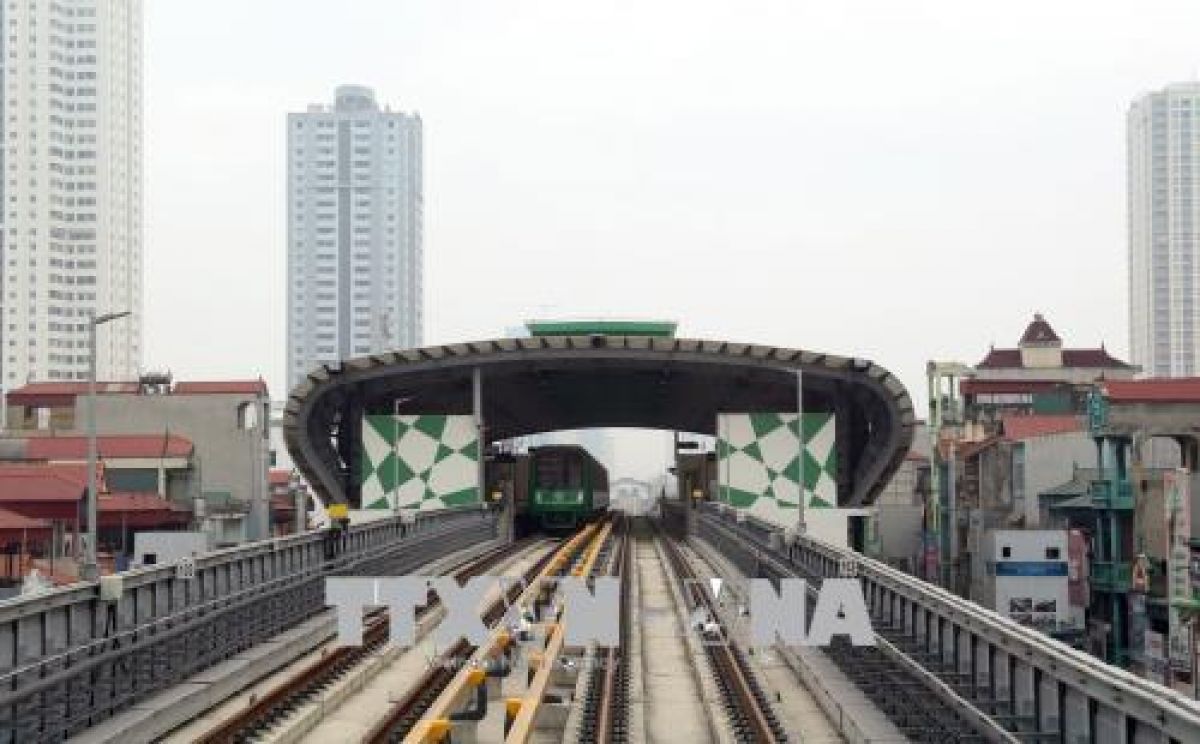 Ha Dong-Cat Linh elevated railway has missed the operation deadlines several times. (Photo: VNA)