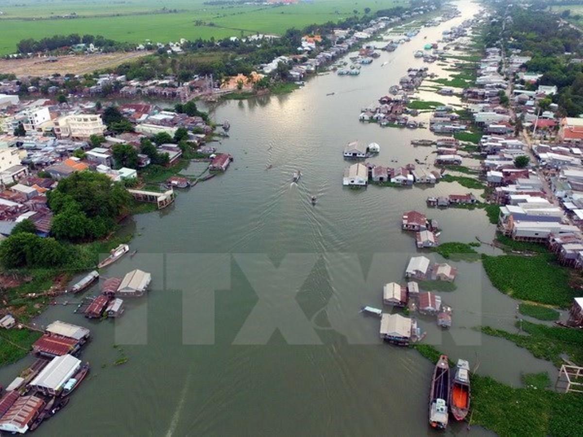 An aerial view of the Mekong Delta. (Photo: VNA)