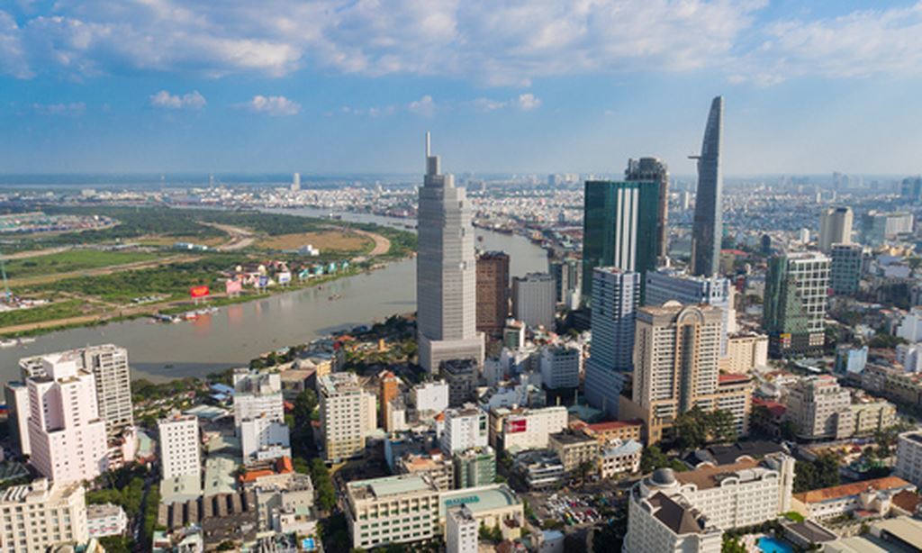An aerial view of downtown Ho Chi Minh City. (Photo: Vu Le)