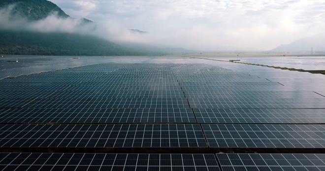 Panels of the Sao Mai Solar PV1 plant in Tinh Bien district, An Giang province. (Photo: VNA)
