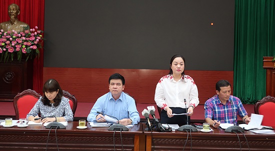 Deputy Director of the municipal Department of Culture and Sports Bui Thi Thu Hien.
