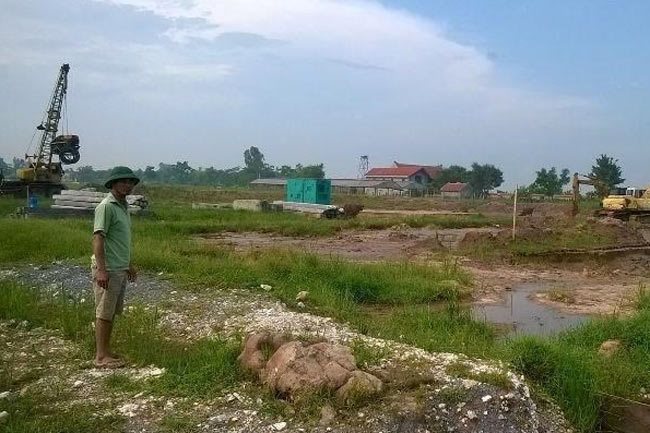 A piece of farmland in Ba Ria-Vung Tau Province. The province has seen 192 farmland lots get turned into property projects. (Photo: Vietnamplus)