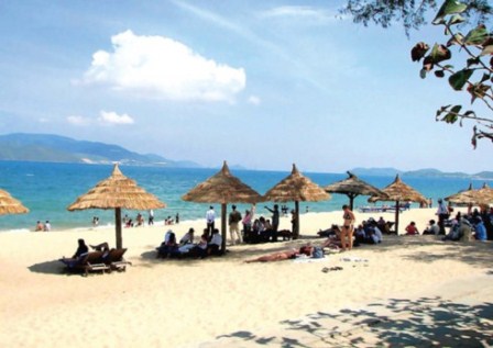 A view of Nhat Le beach in Quang Binh
