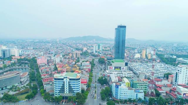 Thành phố Thanh Hóa nhìn từ trên cao.