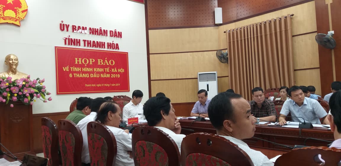 Thanh Hóa họp báo về tình hình kinh tế, xã hội 6 tháng đầu năm 2019.