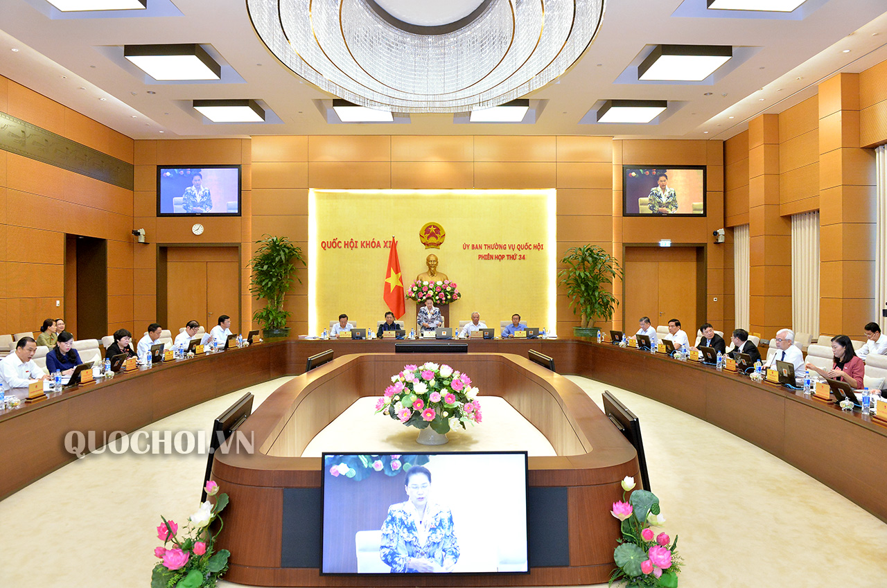 Ủy ban Thường vụ Quốc hội khai mạc Phiên họp thứ 34.