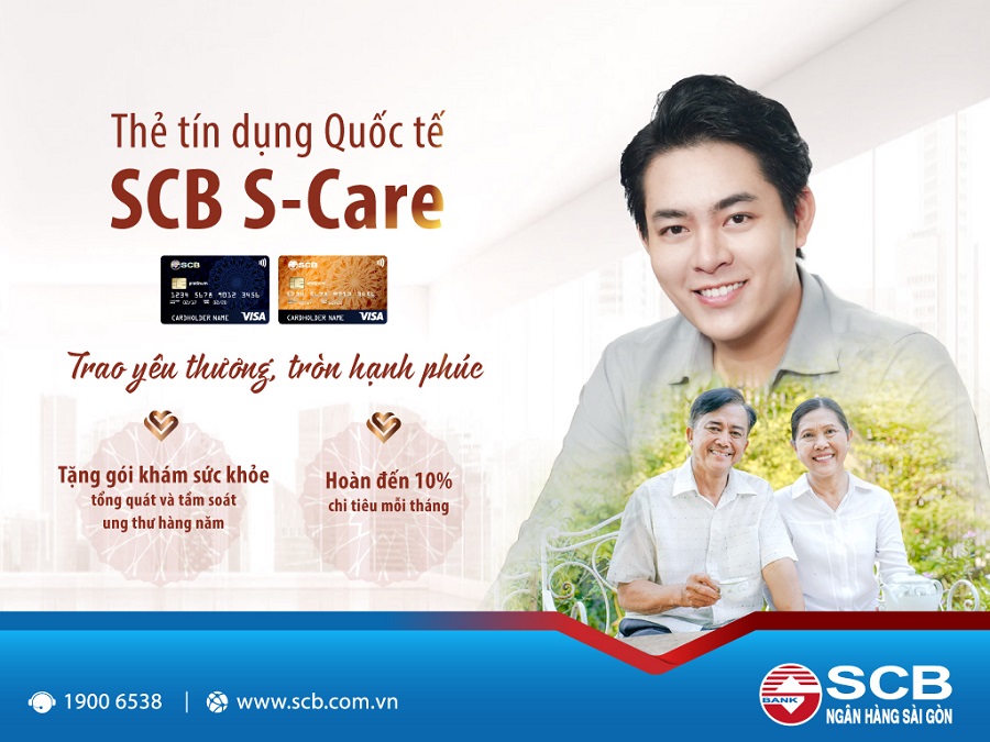 chủ thẻ SCB S-Care sẽ nhận được gói khám sức khỏe tổng quát và tầm soát ung thư hàng năm