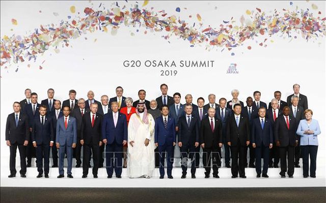 Các trưởng đoàn tham dự hội nghị G20 chụp ảnh chung. Ảnh: Thống Nhất –TTXVN