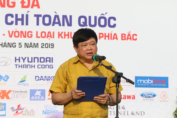 Ông Nguyễn Thế Kỷ - Ủy viên Trung ương Đảng, Tổng giám đốc Đài tiếng nói Việt Nam phát biểu trong lễ khai mạc.