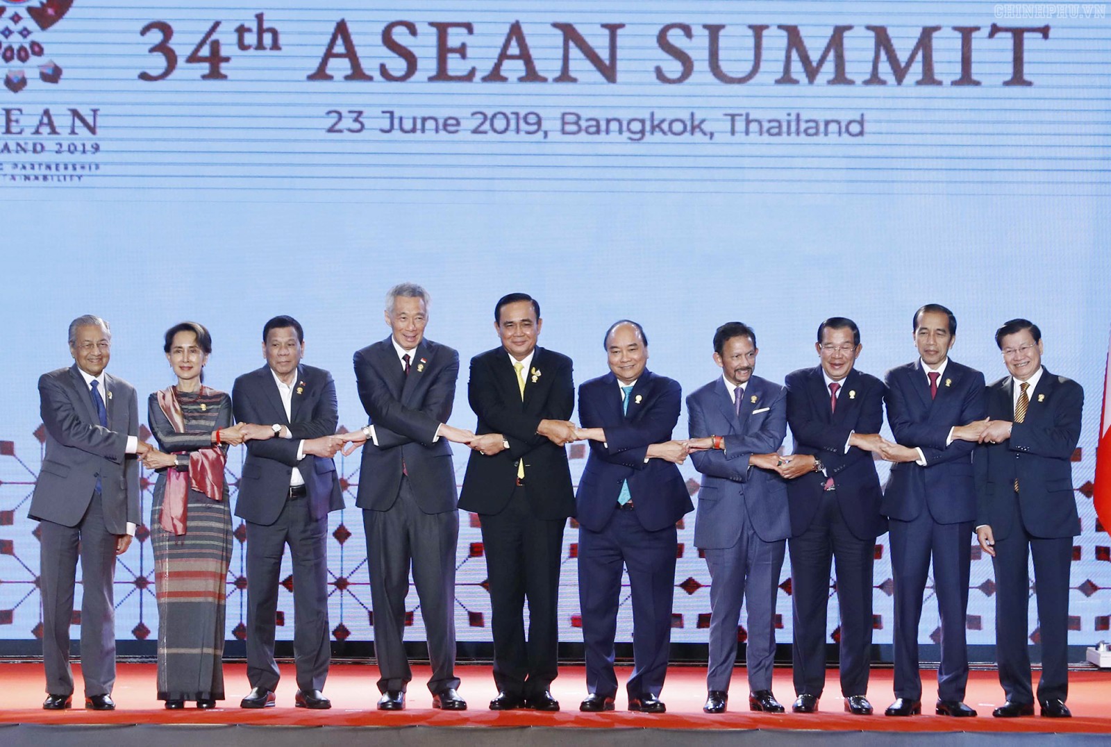 Các nhà lãnh đạo ASEAN tham dự Hội nghị. (Ảnh: VGP)