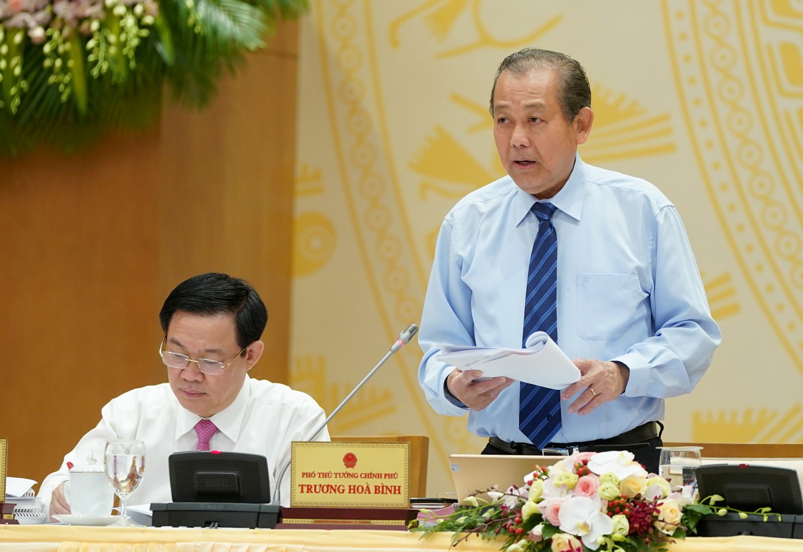Phó Thủ tướng Thường trực Chính phủ Trương Hòa Bình phát biểu tại hội nghị. Ảnh: VGP/Quang Hiếu