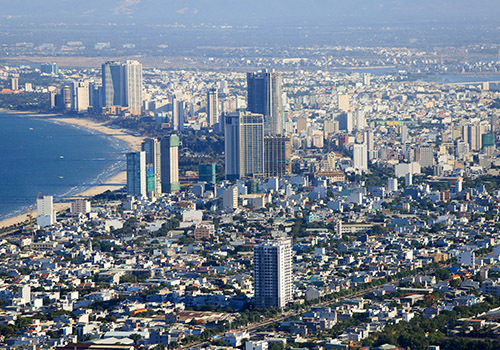Một góc đô thị Đà Nẵng nhìn từ trên cao. Ảnh: Nguyễn Đông